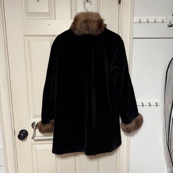 Sheared Mink with Sable Tuxedo Size Small - Picture 6 of 6